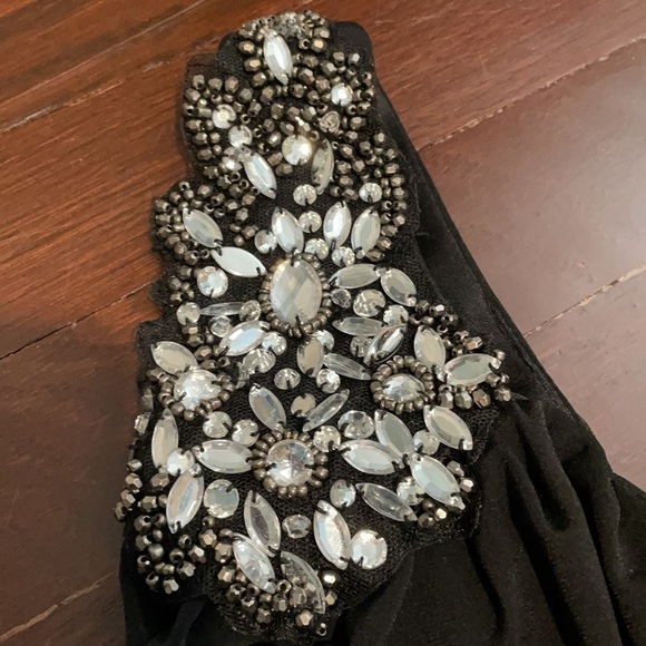 Junior's Deb One Shoulder Beaded Ruched Formal Dress - Homecoming Or Prom - Picture 4 of 11